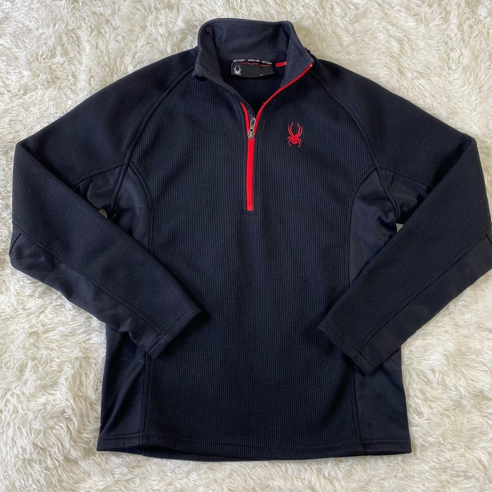 Women’s Spyder Half Zip Pullover Sweater Black Med